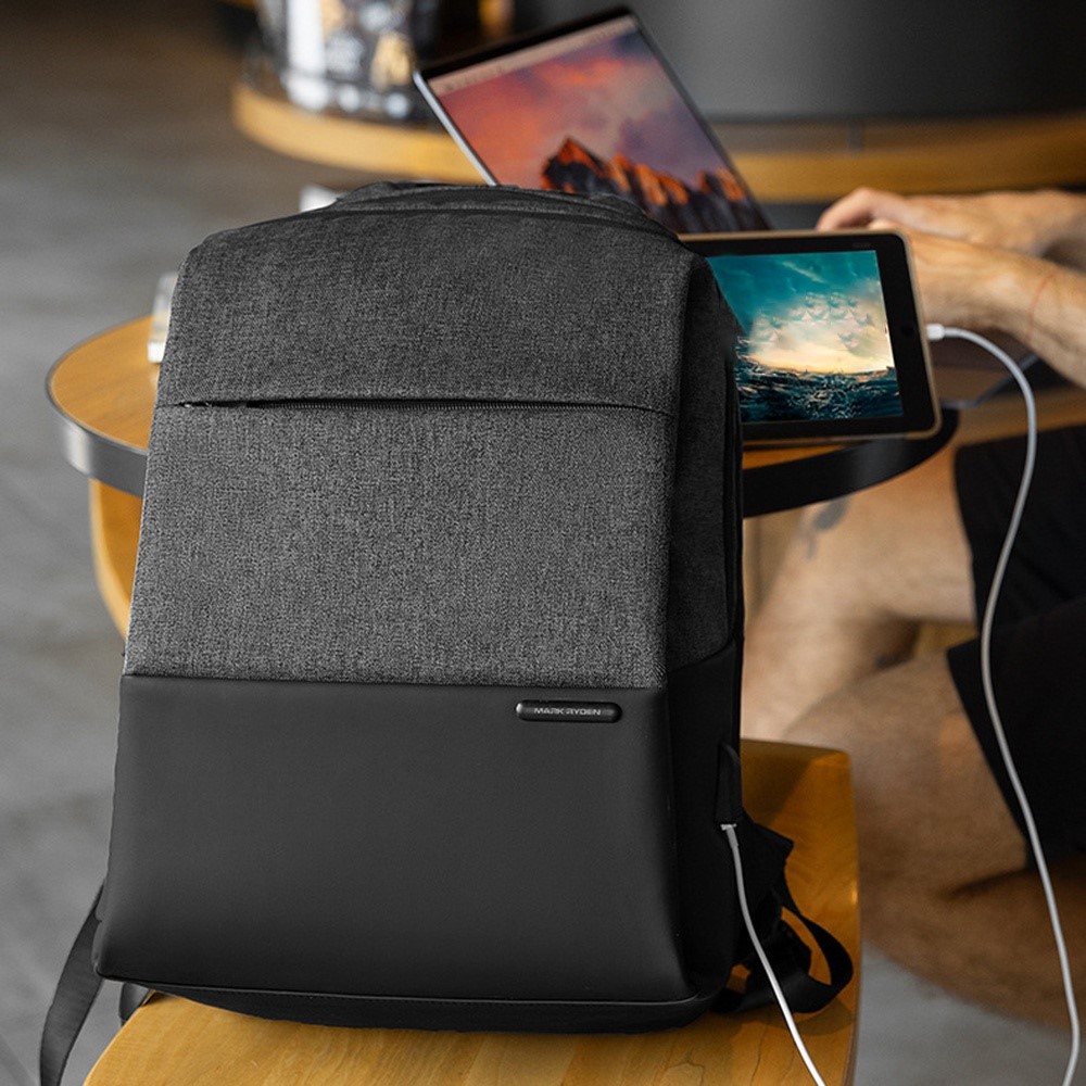 MARK RYDEN MR9618 Anti Theft Men 15.6 inch Laptop Backpack School Travel Shoulder Bag with External Charging Port-6