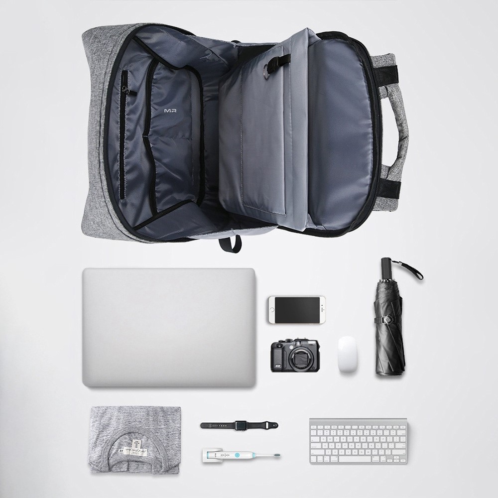 MARK RYDEN MR5911 15.6 inch Laptop Men Backpack Large Capacity School Shoulder Bag with USB Charging Design - Blue-8