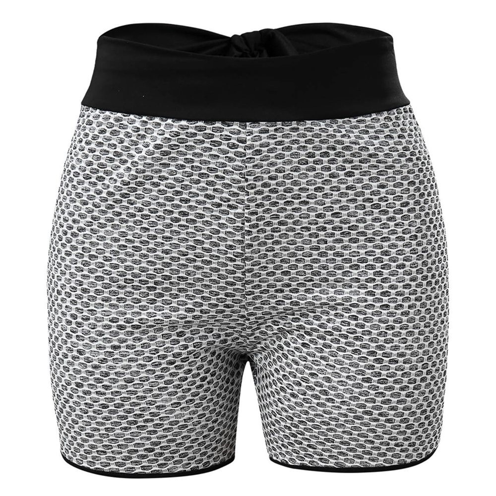 Women's Sexy Yoga Short Tummy Control Shorts Breathable Fitness Exercise Athletic Leggings - S-1
