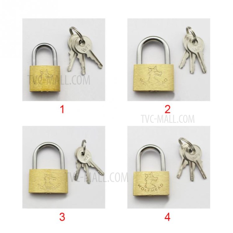 Small Brass Lock Luggage Case Padlock Box Case Lock Bicycle Lock 25mm-4