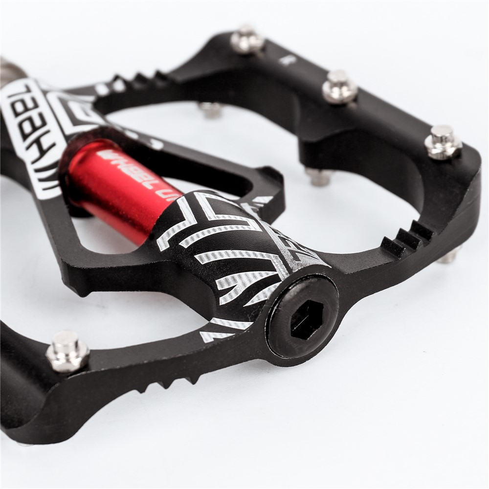 WHEEL UP 610 Non-slip MTB Bike Pedals Aluminum Alloy Bicycle Pedals Cycling Sealed Bearing Pedals - Black-10