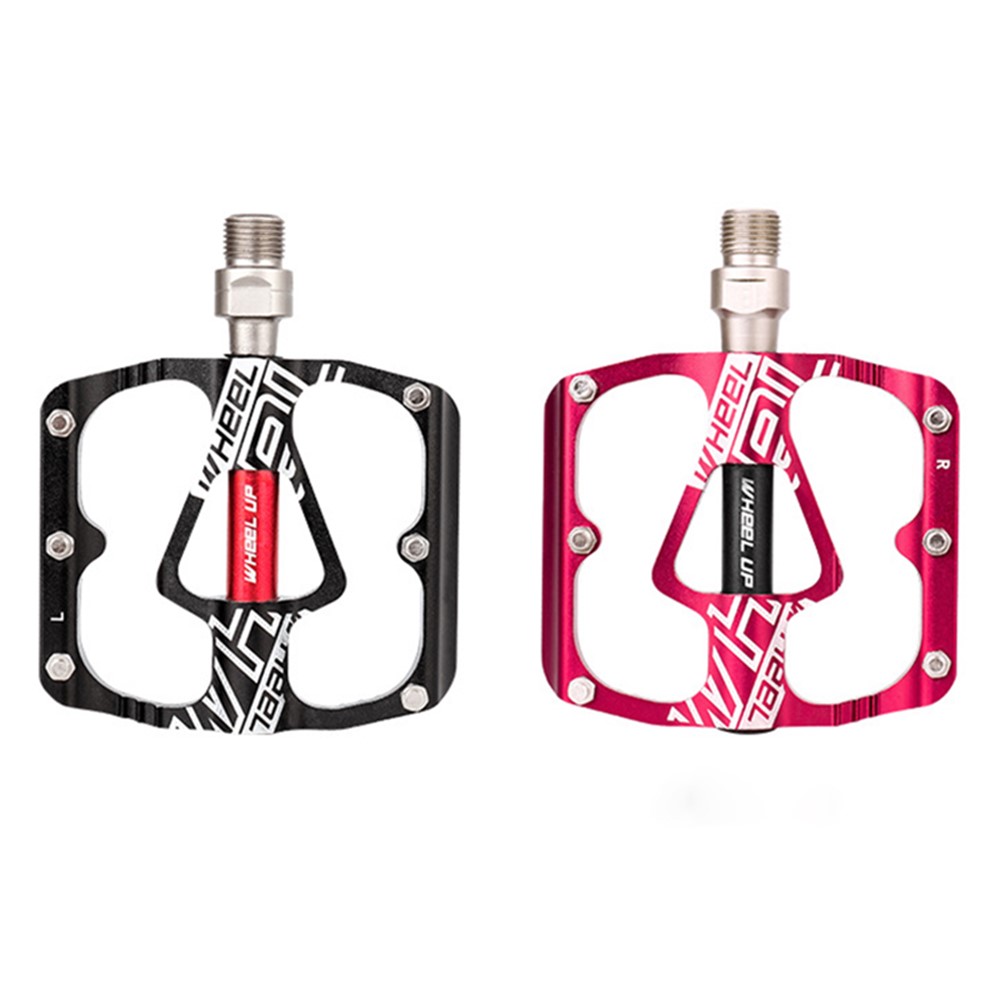 WHEEL UP 610 Non-slip MTB Bike Pedals Aluminum Alloy Bicycle Pedals Cycling Sealed Bearing Pedals - Black-12