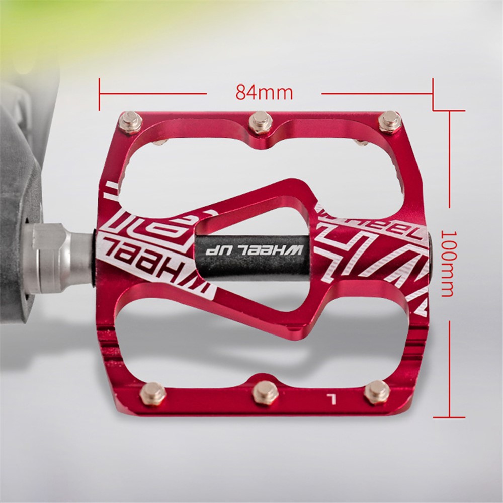 WHEEL UP 610 Non-slip MTB Bike Pedals Aluminum Alloy Bicycle Pedals Cycling Sealed Bearing Pedals - Black-3