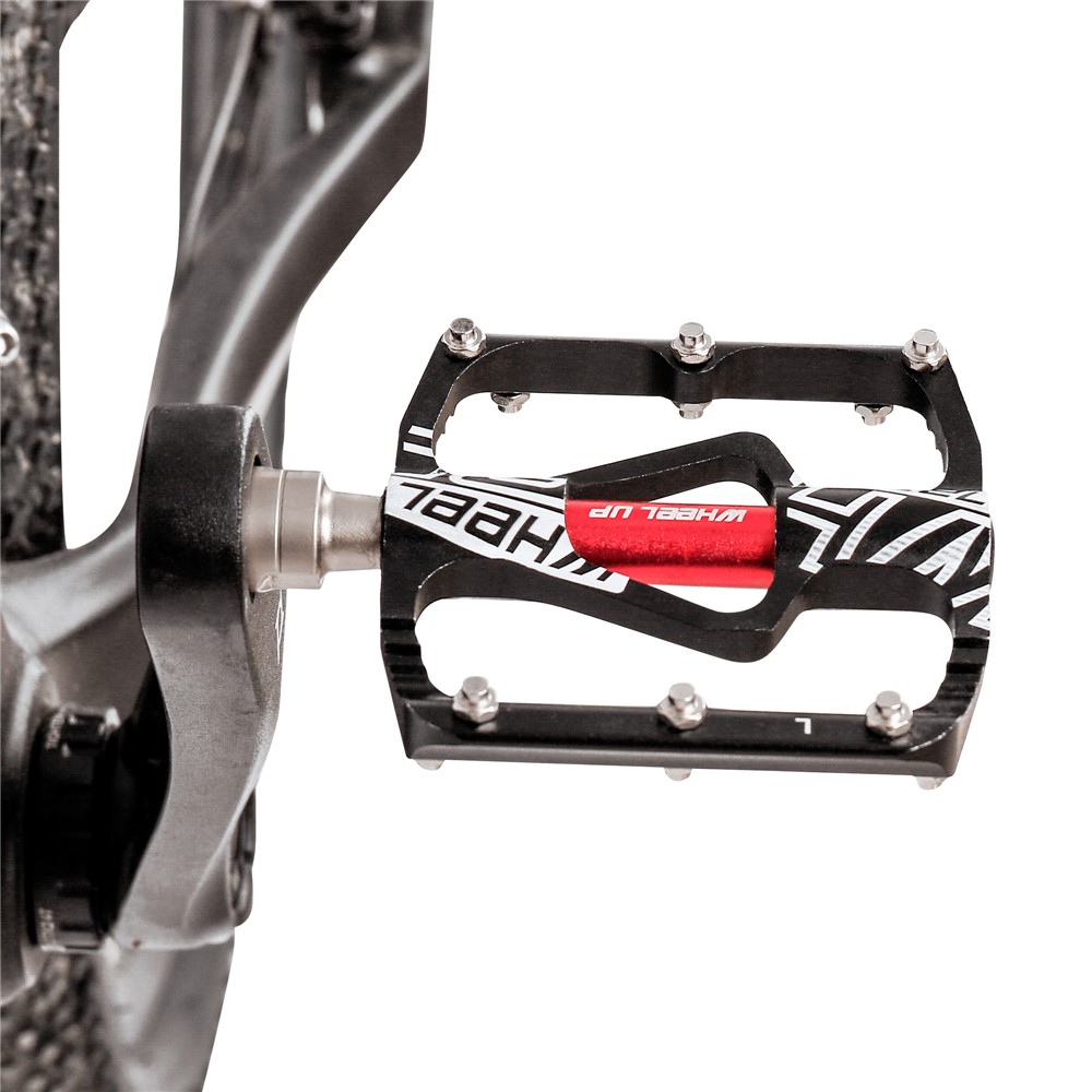 WHEEL UP 610 Non-slip MTB Bike Pedals Aluminum Alloy Bicycle Pedals Cycling Sealed Bearing Pedals - Black-5