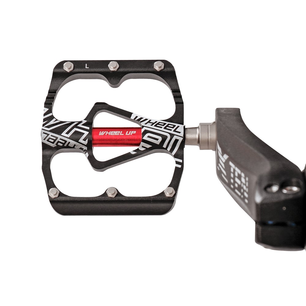WHEEL UP 610 Non-slip MTB Bike Pedals Aluminum Alloy Bicycle Pedals Cycling Sealed Bearing Pedals - Black-6