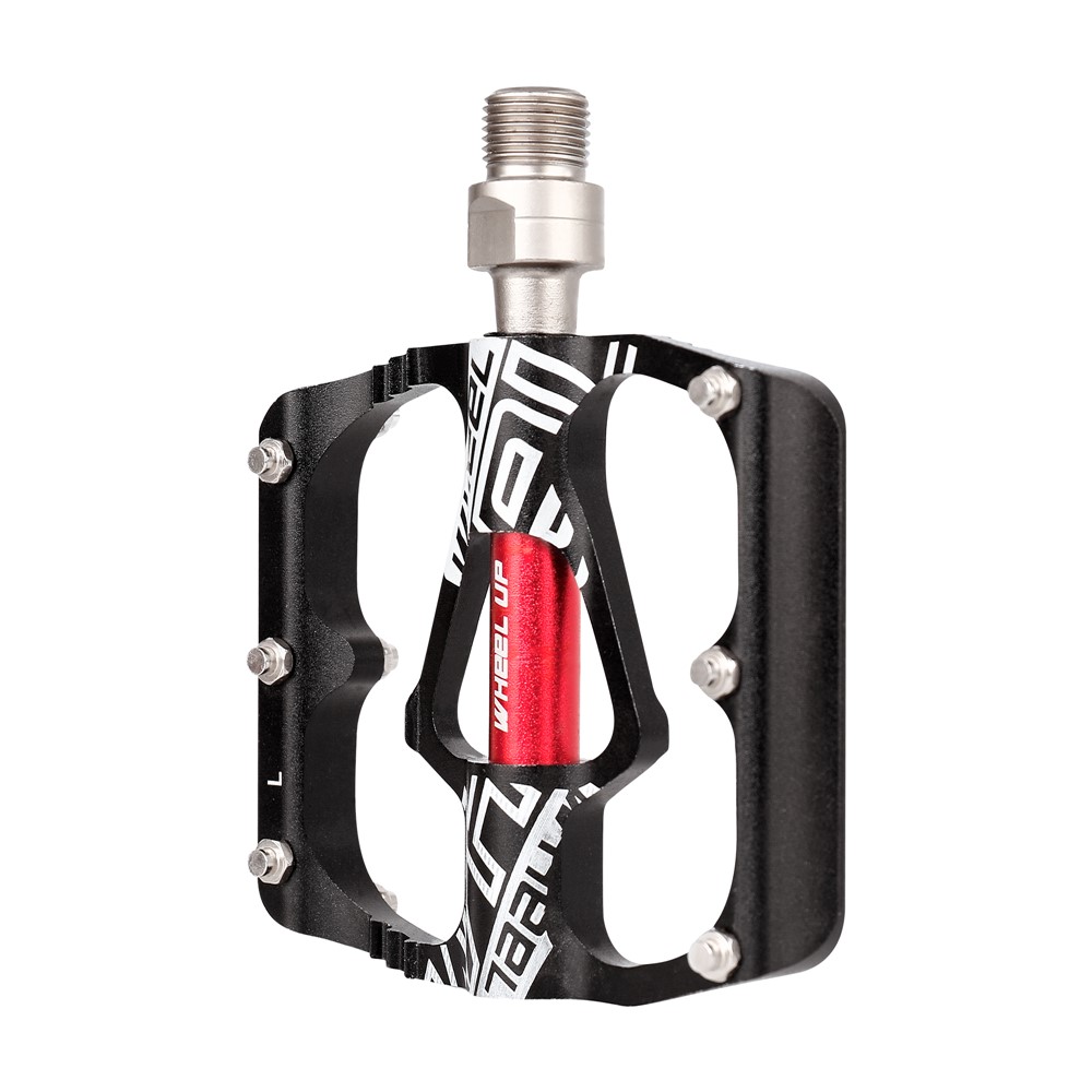 WHEEL UP 610 Non-slip MTB Bike Pedals Aluminum Alloy Bicycle Pedals Cycling Sealed Bearing Pedals - Black-7