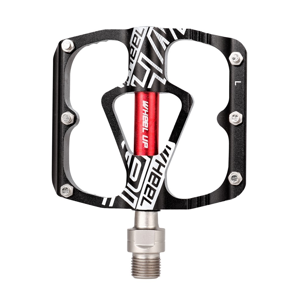 WHEEL UP 610 Non-slip MTB Bike Pedals Aluminum Alloy Bicycle Pedals Cycling Sealed Bearing Pedals - Black-8