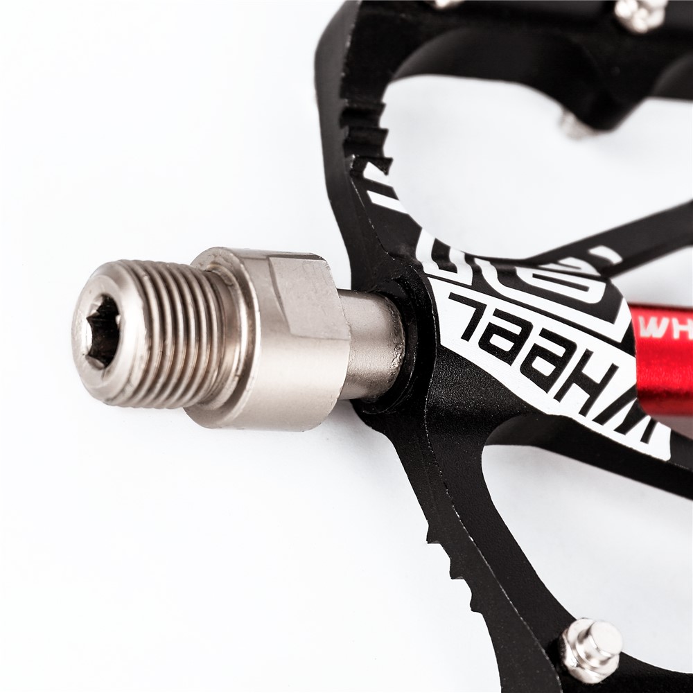 WHEEL UP 610 Non-slip MTB Bike Pedals Aluminum Alloy Bicycle Pedals Cycling Sealed Bearing Pedals - Black-9