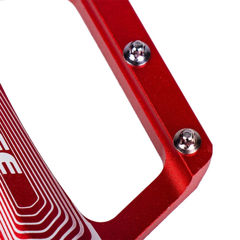 ENLEE N16 Aluminum Alloy Wide Face Bearing Pedals Lightweight Bicycle Pedal Folding Bike Accessories - Red-4