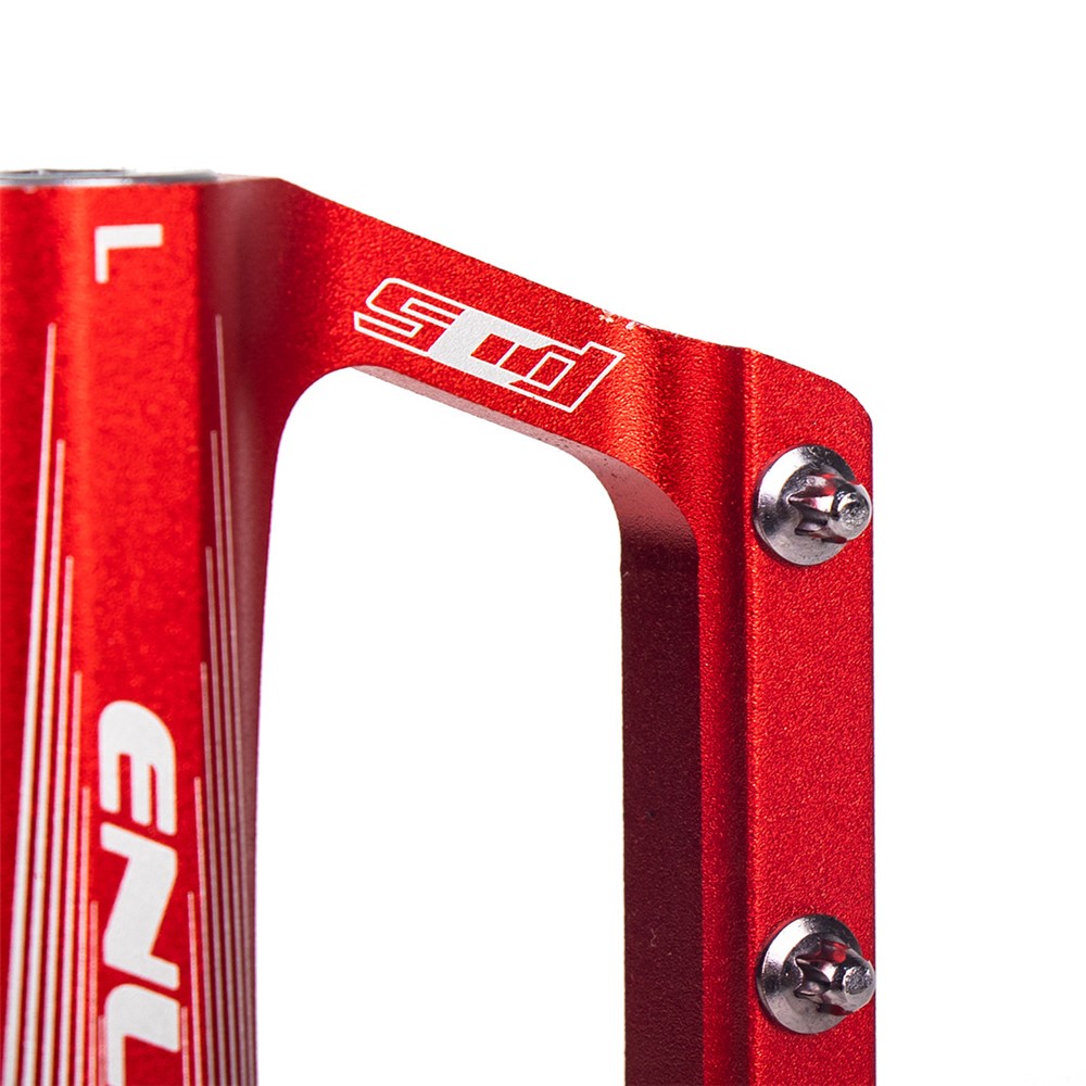 ENLEE N16 Aluminum Alloy Wide Face Bearing Pedals Lightweight Bicycle Pedal Folding Bike Accessories - Red-9