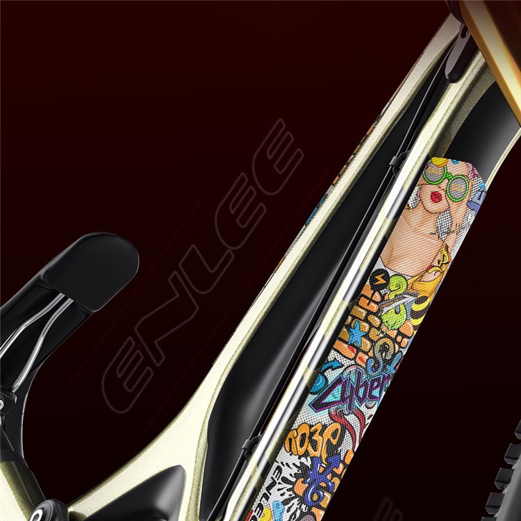 Enlee 6161313 1 Set Bike Frame Protection Aufkleber Wasserdichte Fahrradrahmen -schutzabziehbilder - Schädel-2