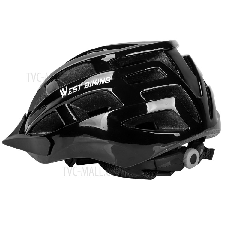 WEST BIKING Bicycle Riding Helmet with Brim - Black / Size: S/M-2