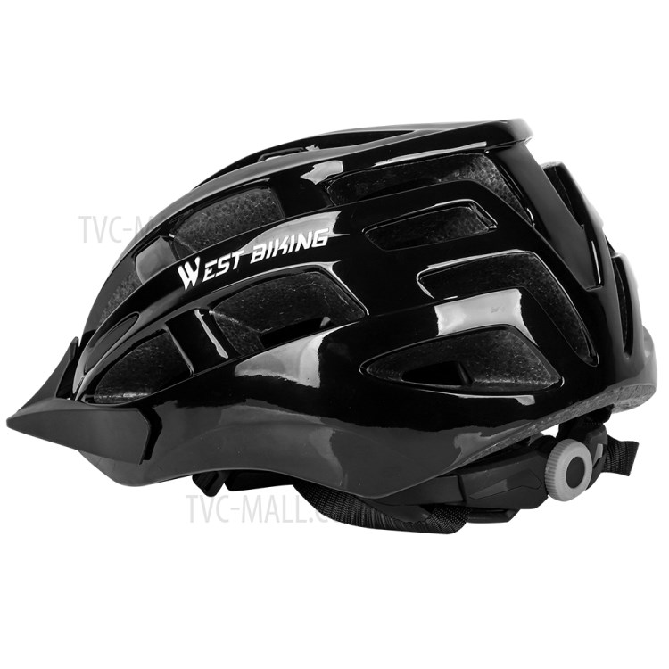 WEST BIKING Bicycle Riding Helmet with Brim - Black / Size: S/M-2