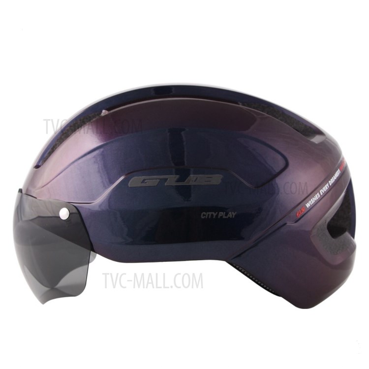 Gub City Play Casco De Ciclismo Ultralight Bike Helmet Road Road MTB Cascos Con Gafas Magnéticas - Púrpura-5