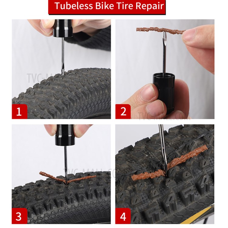 WEST BIKING CO2 2 in 1 Bike Air Inflator Tire Repair Tool with 5 Strips-8