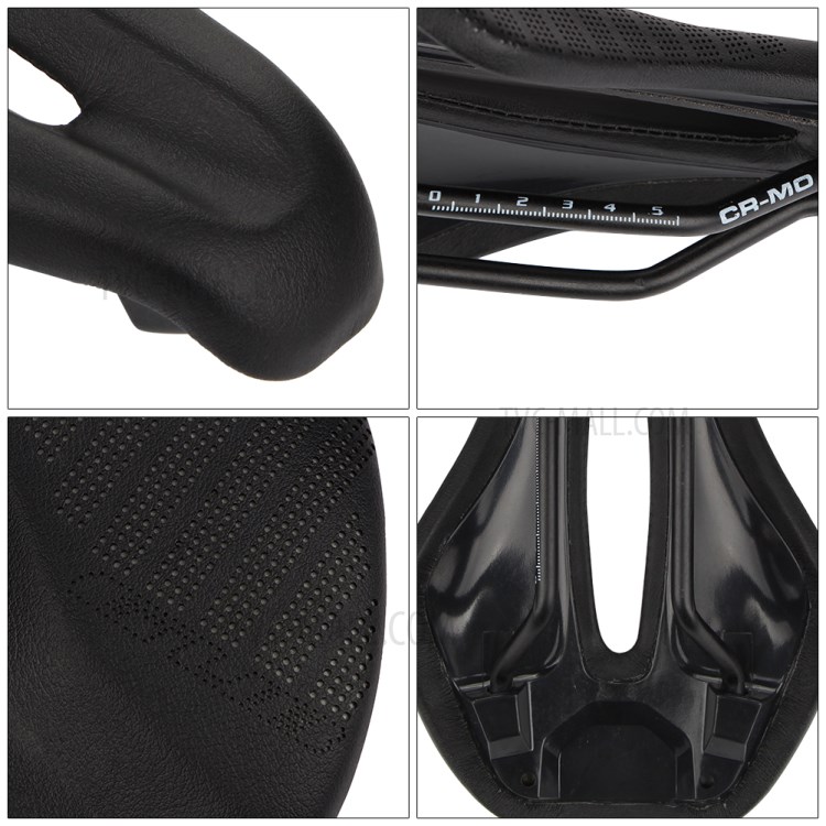 GUB 1218 Microfiber Leather Bike Saddle Hollow Ventilation Seat Cushion-7