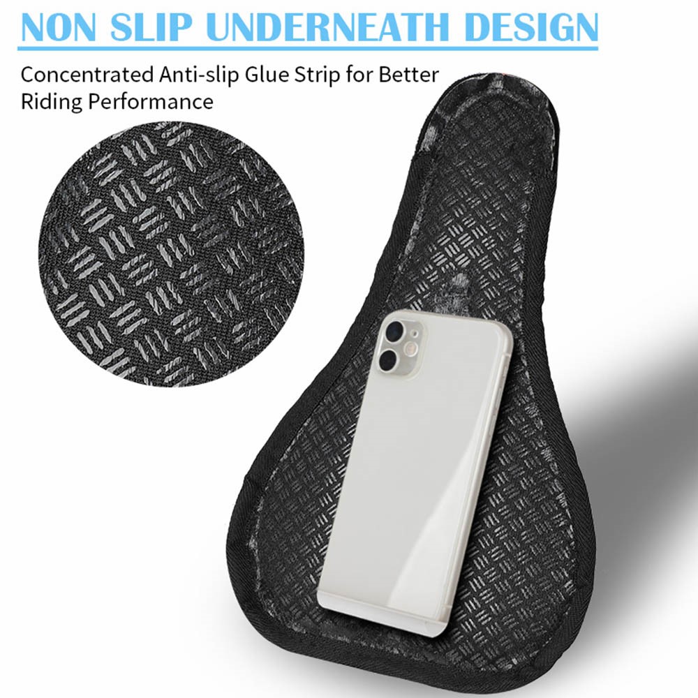 WEST BIKING Non-slip Ultralight Bike Saddle Breathable Soft Bicycle Cushion Bike Seat Cover - Blue-11