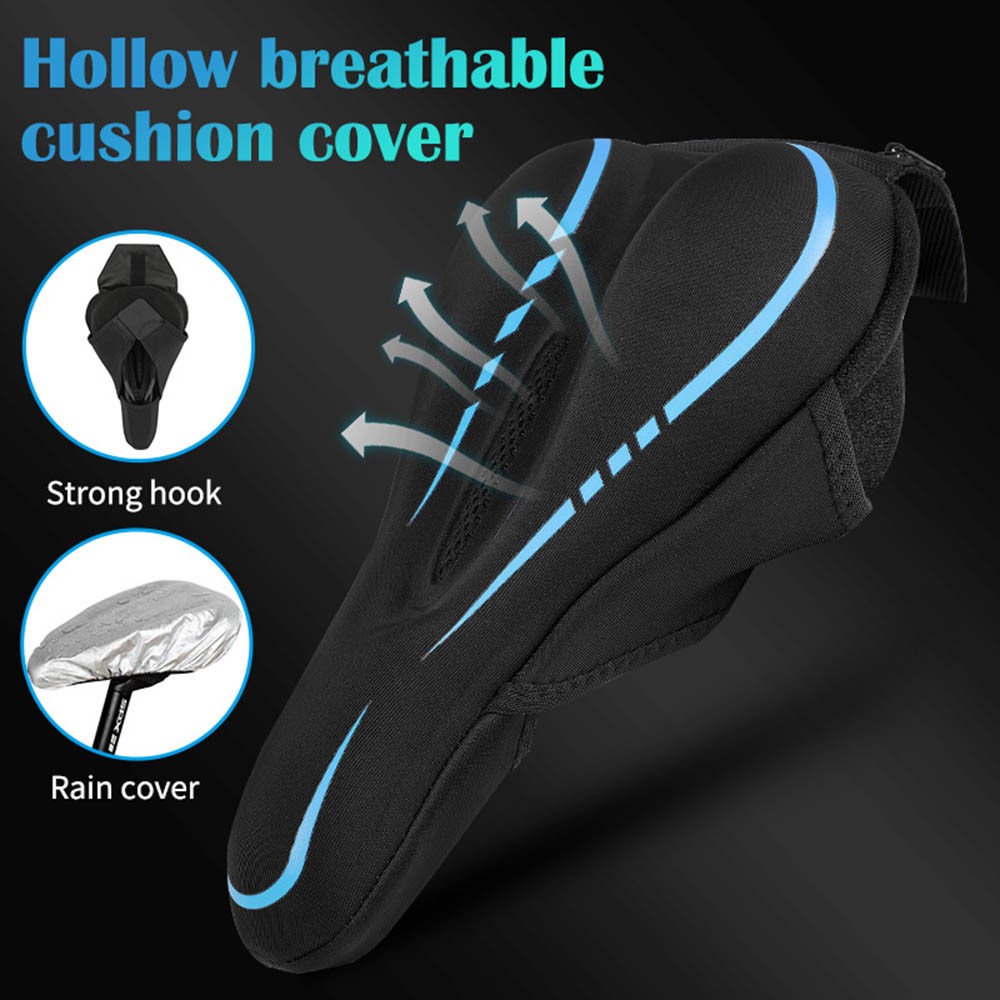 WEST BIKING Non-slip Ultralight Bike Saddle Breathable Soft Bicycle Cushion Bike Seat Cover - Blue-5