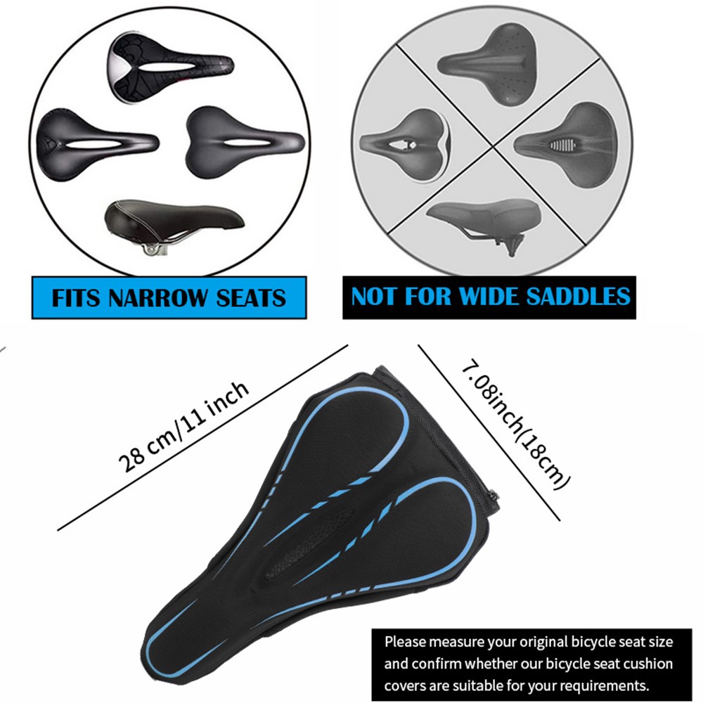 WEST BIKING Non-slip Ultralight Bike Saddle Breathable Soft Bicycle Cushion Bike Seat Cover - Blue-8