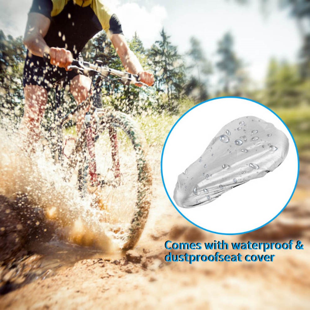 WEST BIKING Non-slip Ultralight Bike Saddle Breathable Soft Bicycle Cushion Bike Seat Cover - Blue-9