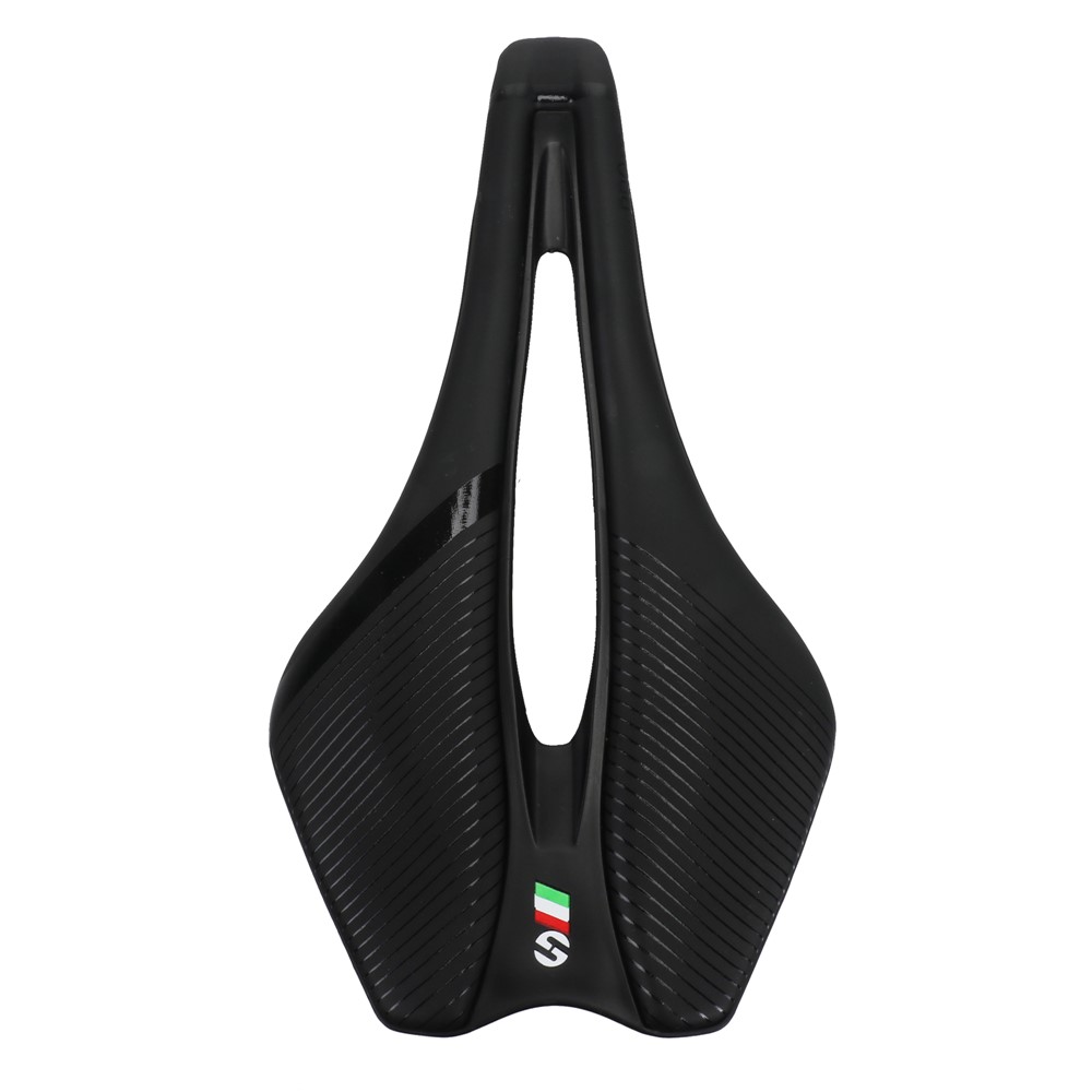 TOSEEK Shockproof Hollow Out Breathable Bike Saddle MTB Road Bicycle Seat Cushion (Width 139mm) - Black-2