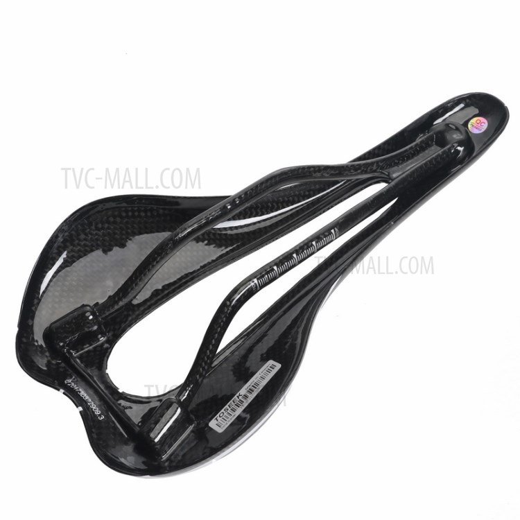 TOSEEK Full Carbon Fiber Bicycle MTB Road Bike Saddles (White Mark)-6