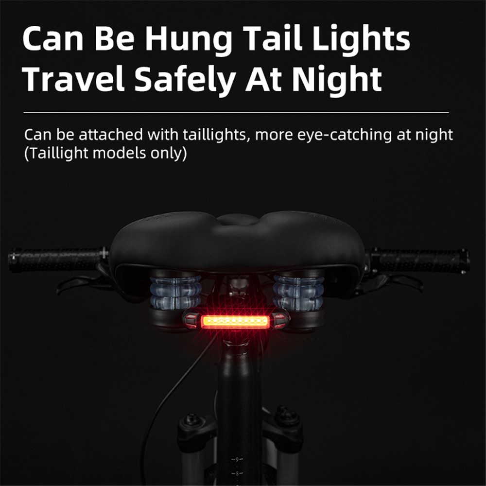 ROCKBROS 38218916001 Waterproof PU Leather Bicycle Cushion Shock-absorption MTB Bike Saddle Seat with Tail Light-10
