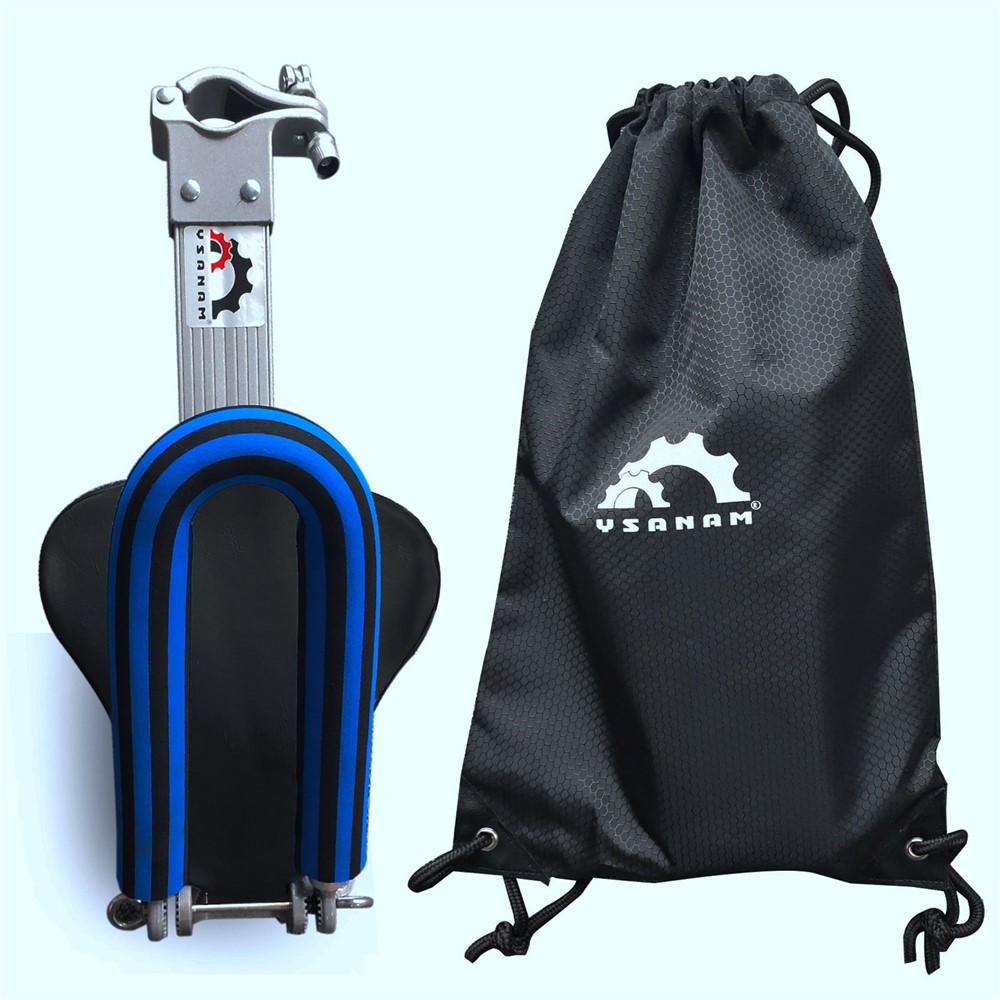 YSANAM Bicycle Seats Fast-Moving Front-Mounted Adjustable Safety Seat with Foam Handle / Folding Pedals for Kids Support 55-60Kg Loading-12