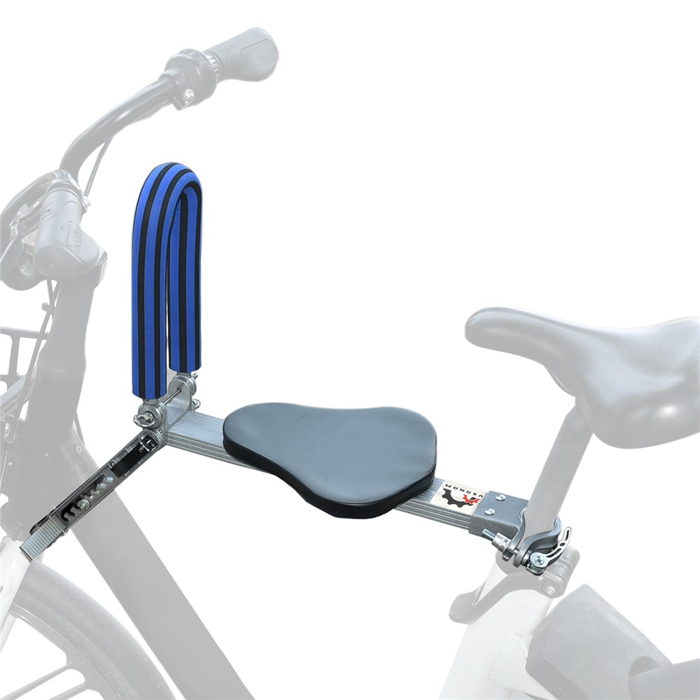 YSANAM Bicycle Seats Fast-Moving Front-Mounted Adjustable Safety Seat with Foam Handle / Folding Pedals for Kids Support 55-60Kg Loading-6