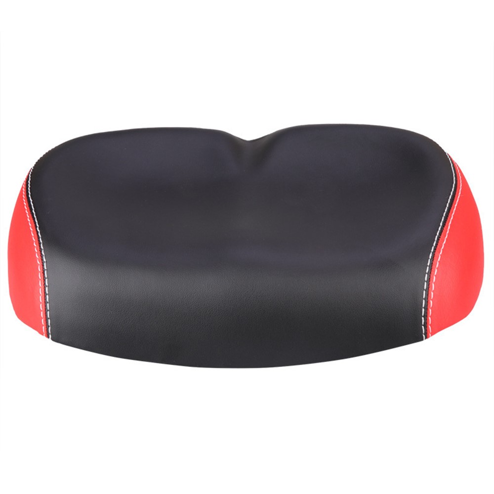 Bicycle Seat Mountain Bike Seat Cushion Shock Absorption No Nose Saddle Riding Equipment - Red-1