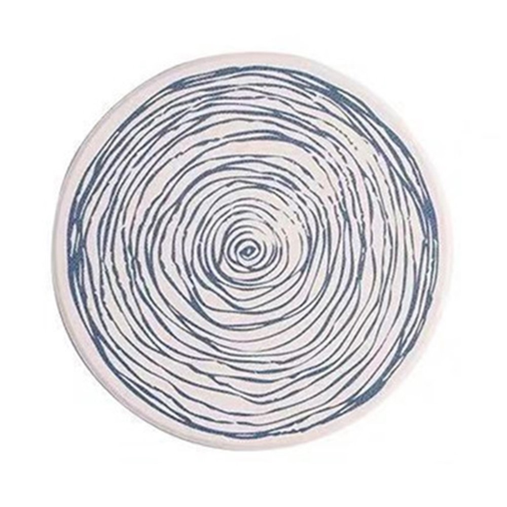 UN073 Natural Diatom Mud Coaster Non-Slip Round Placemat Water Absorbs Cutlery Insulation Table Mat - Ripple-1