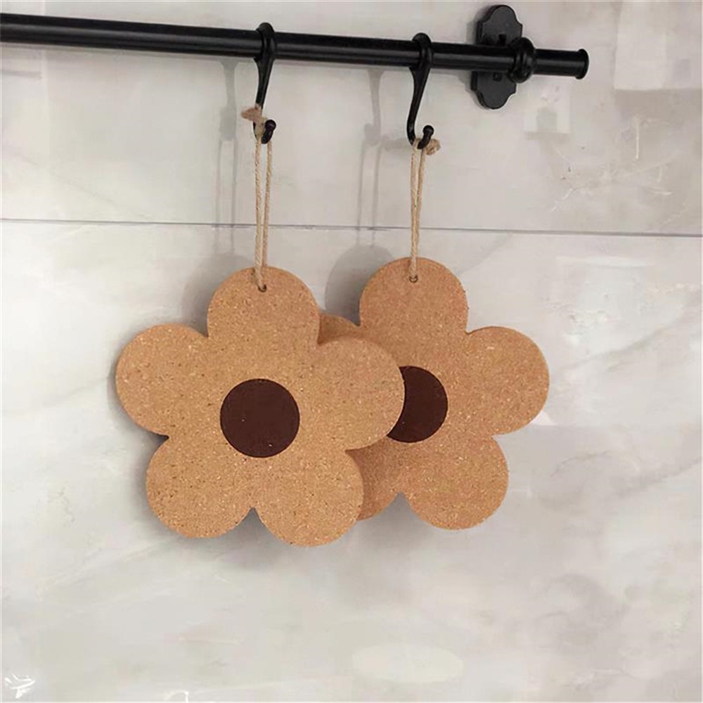 GRD001 10cm Small Flower Design Placemat Heat Insulation Cork Table Pad Kitchen Gadget-5