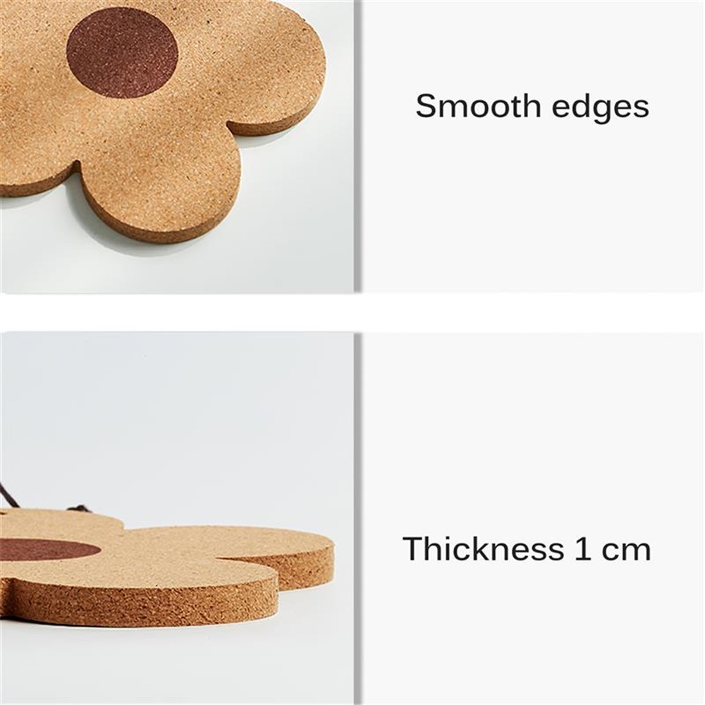 GRD001 10cm Small Flower Design Placemat Heat Insulation Cork Table Pad Kitchen Gadget-7