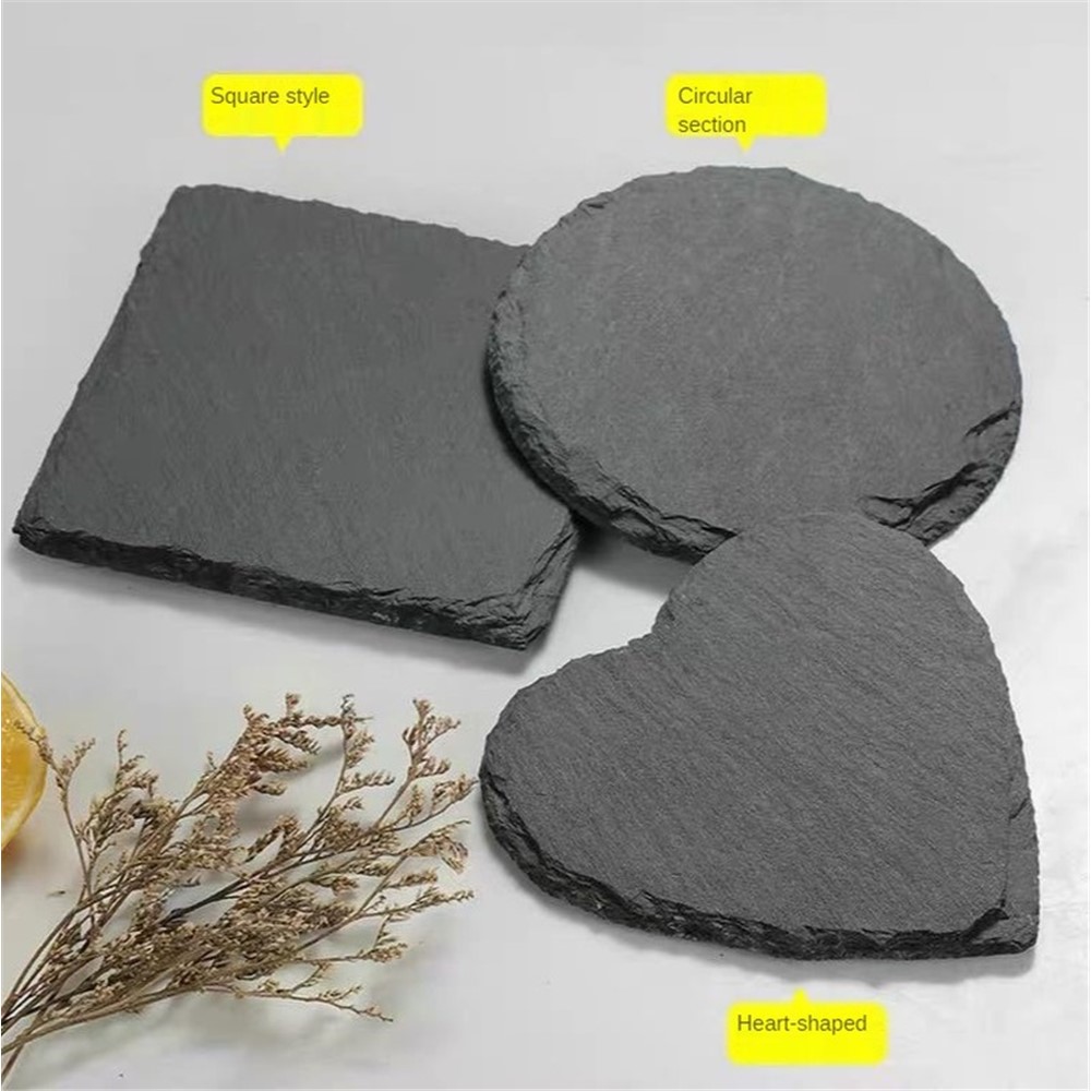 B-1117 Rock Stone Table Cup Mat Coffee Milk Cup Pad Bowl Heat Insulation Pad Coasters Non-slip Placemat - Burr Round-4