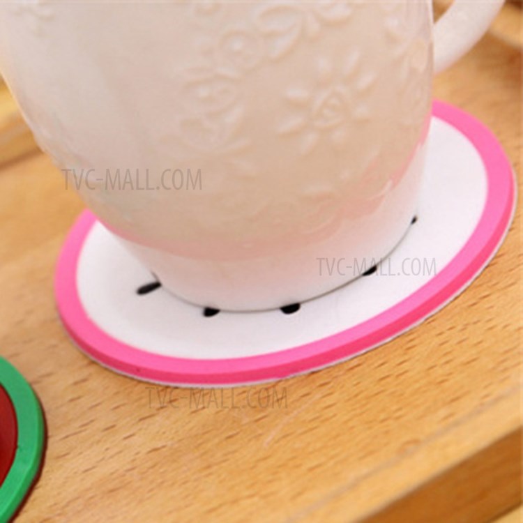 7Pcs/Set Fruit Shape PVC Cup Pad Non Slip Bowl Mat Heat Insulation Coaster Hot Drink Holder Placemat-4