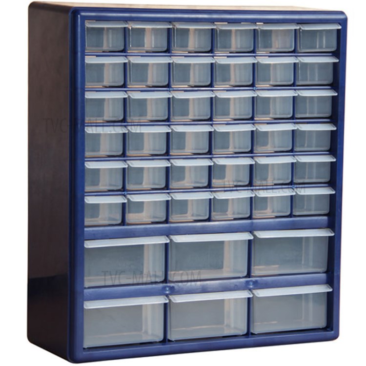 42 Drawers Desktop Storage Box Plastic Perfume Jewelry Screw Container Small Accessories Organizer Box - Blue-2