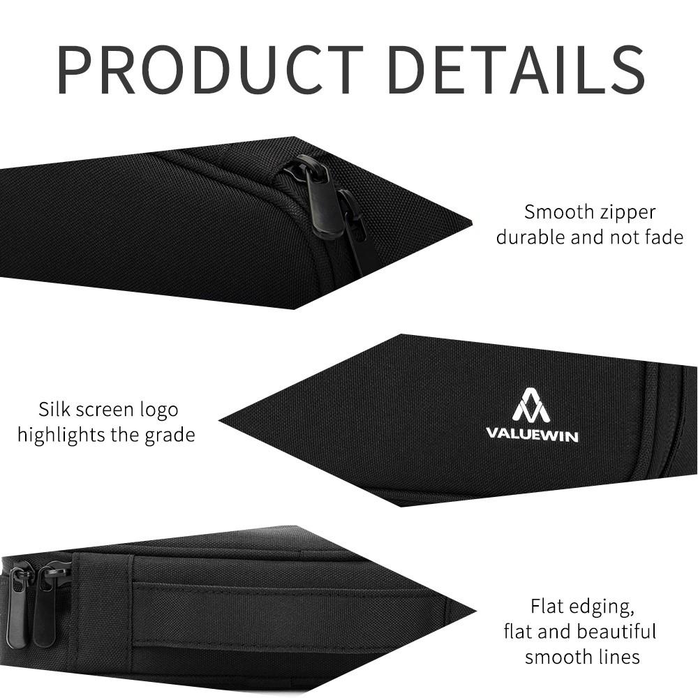 VALUEWIN MD089 Digital Accessories Pouch Data Cable Power Bank Storage Case Phone Mouse Carrying Bag, Size: S - Black-9