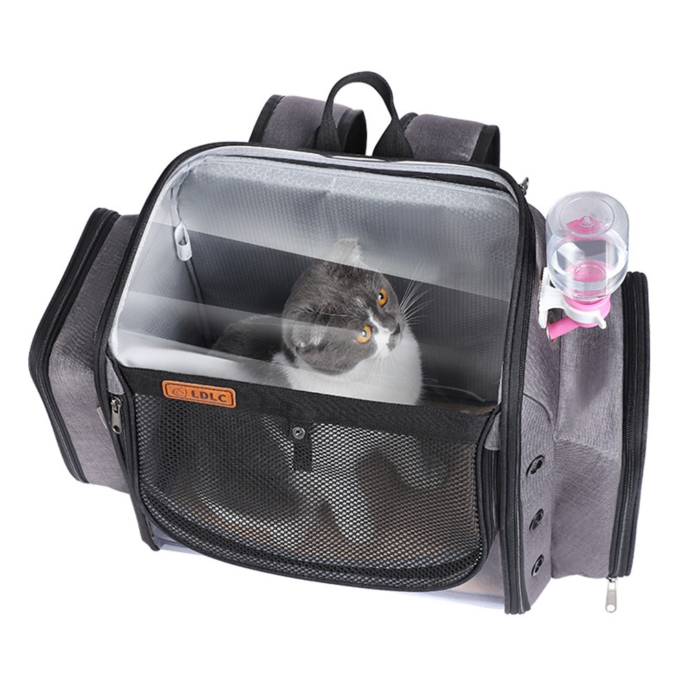 LDLC QS-055 Portable Foldable Universal Wheel Trolley Pet Bag - Black-2