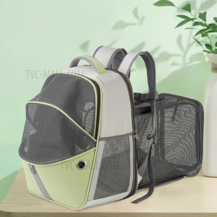 LDLC QS-067 Contrasting Color Pet Backpack Breathable Dog Cat Shoulders Bag Outdoor Travel Pet Carrier - Pink-6