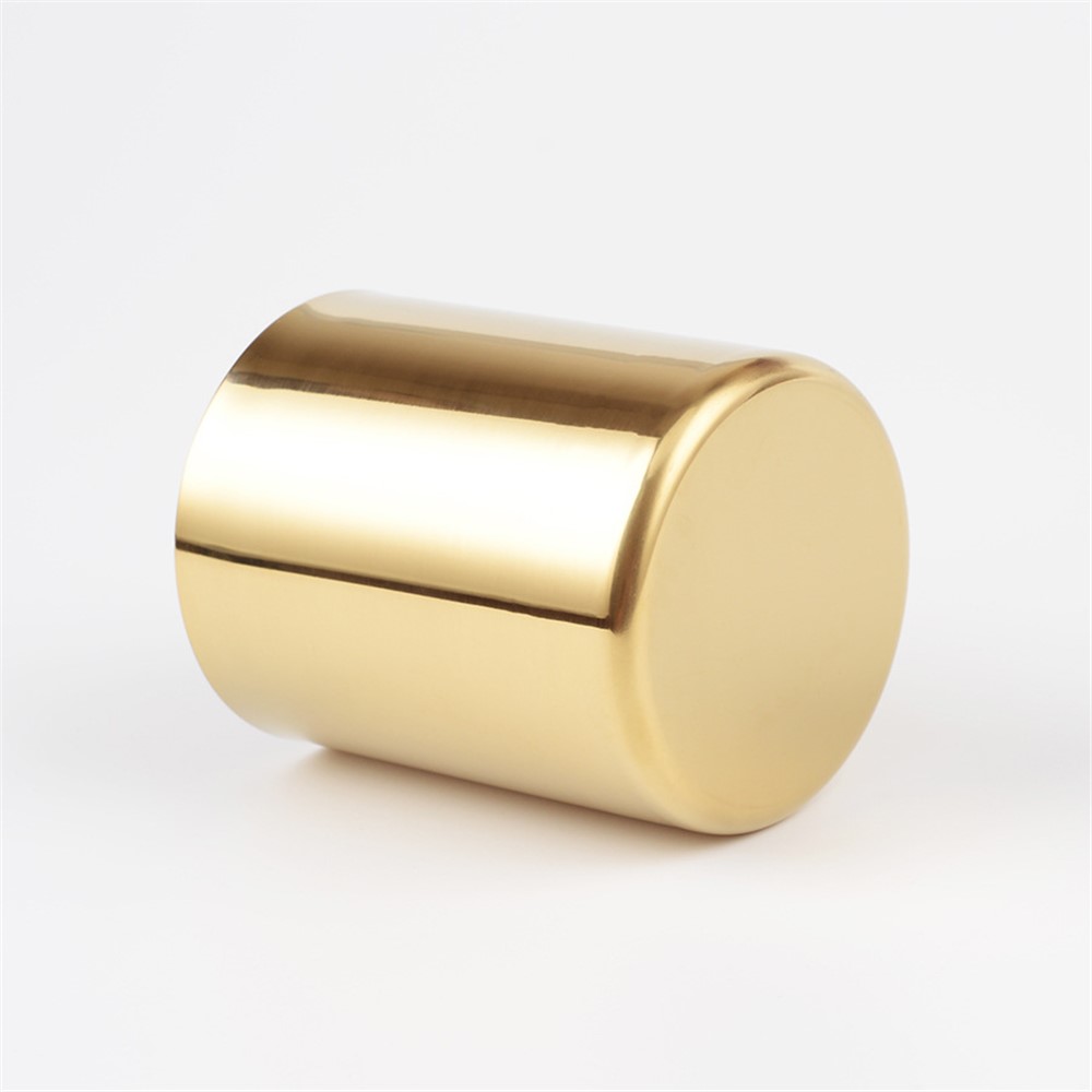 Nordic Golden Vase Round Pen Holder Stainless Steel Storage Tank Decoration-5