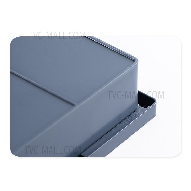S Size Self-Adhesive Under Desk Drawer Hidden Plastic Storage Box Stationery Sundries Organizer Box - Blue-4