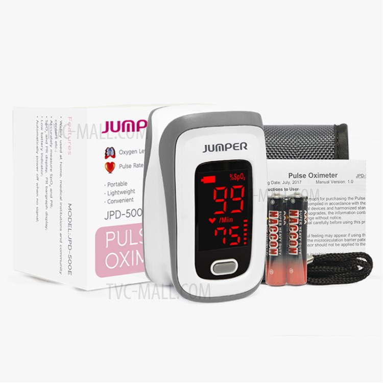 JUMPER Portable Finger Pulse Oximeter with Box LED Pulse Oximeter Saturating Pulse Oximeter-10