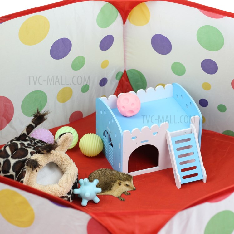 TG-PB062 Windproof Pet House Bed Foldable Pet Cat Cloth Fence - Red-4