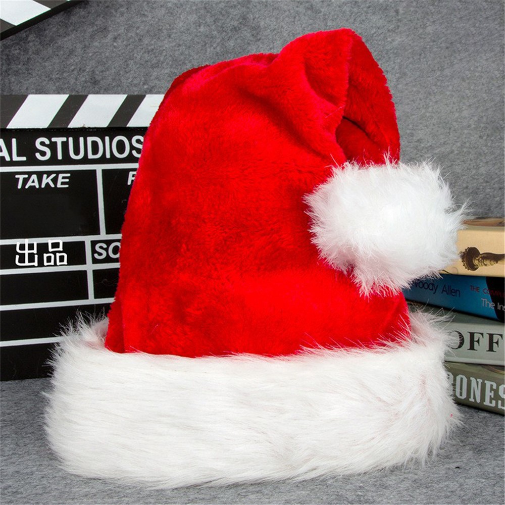 Classic Red and White Christmas Hat Santa Hat Xmas Holiday Hat Party Supplies-3