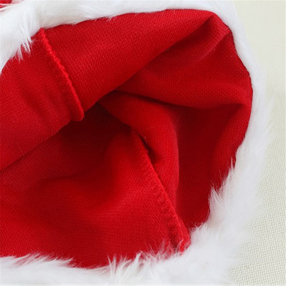 Classic Red and White Christmas Hat Santa Hat Xmas Holiday Hat Party Supplies-8