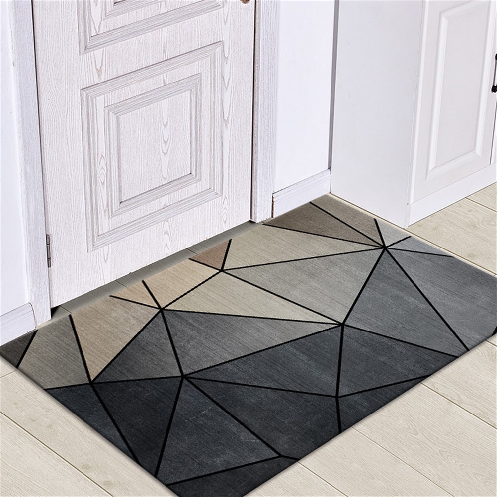 80 x 120cm Nordic Style Kitchen Rugs and Mats Geometric Pattern Non-Slip Cushioned Floor Mats Washable Bathroom Mats for Home Sink, Office, Laundry - 07-2