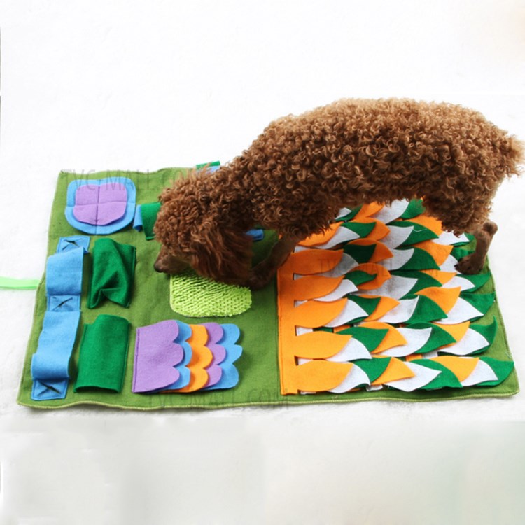 Pet Splicing Flowers Fun Training Interactive Sniffing Foraging Pad for Dog-1