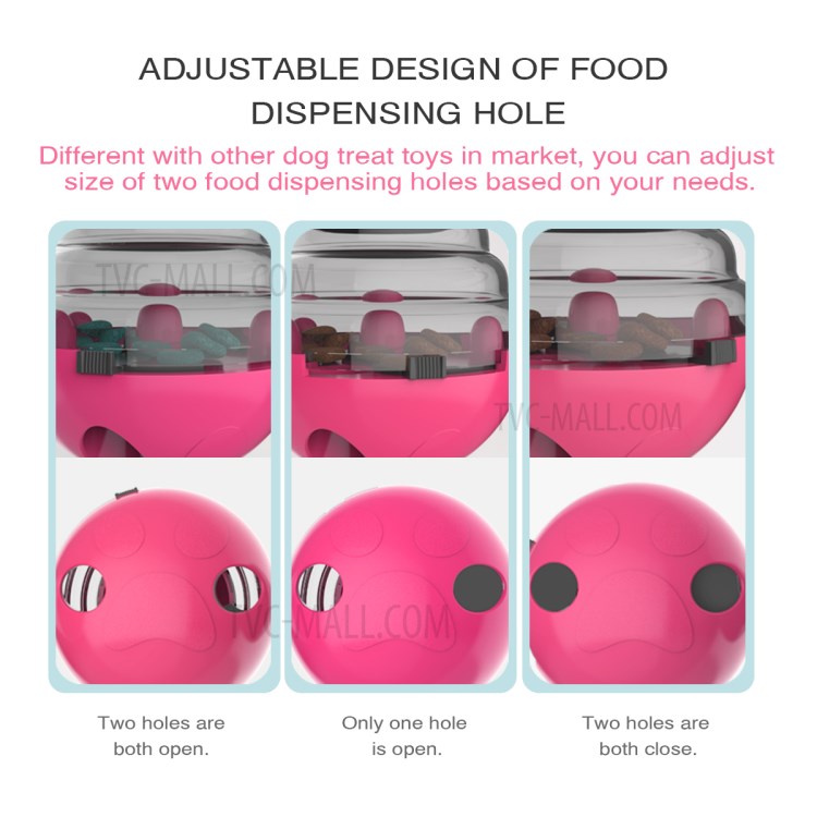 For Dog Daily Fun Playing Toy Eating Helping Device Shake Leaky Ball - Rose-6