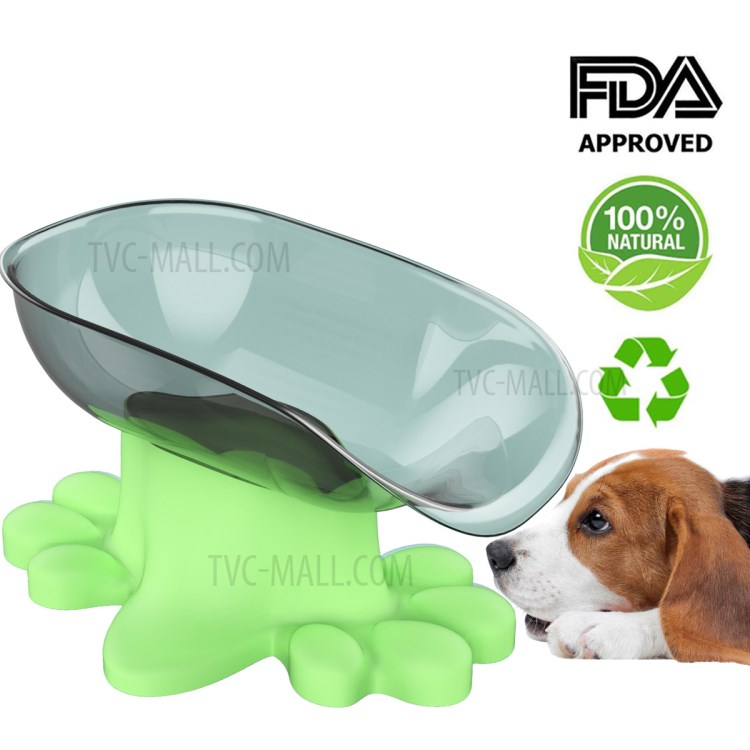 Side-open Tilting Super Dog Bowl with Base Pet Supplies - Green