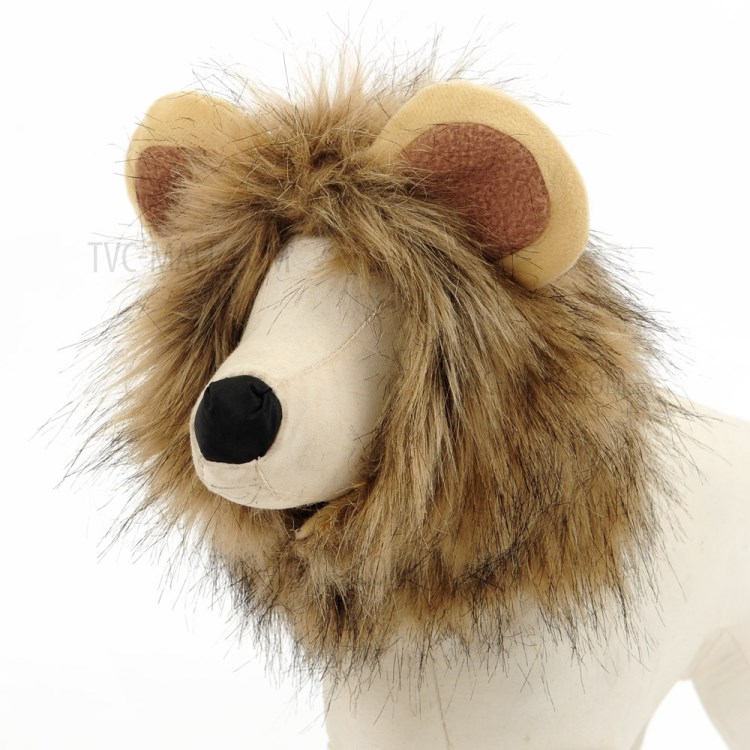 Lion Headgear Decorative Hat Dog Cat Costume, Size: M-3